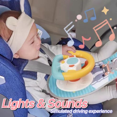 Jouets de siège d'auto pour bébé avec miroir bébés tout-petits jouets de siège d'auto interactifs jouets de volant