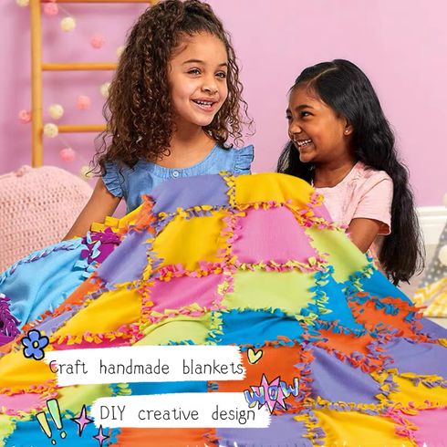 Knot A Mermaid Knot A Blanket Quilt Making Kit Knot Stitch Handmade Weaving Set Kids Art and Craft Activity
