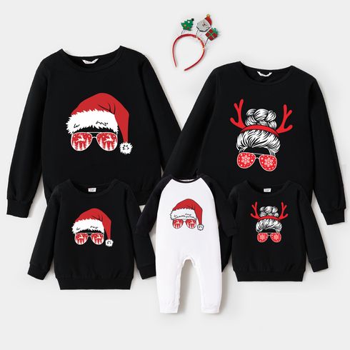 Christmas Family Matching 100% Cotton Long-sleeve Graphic Sweatshirts