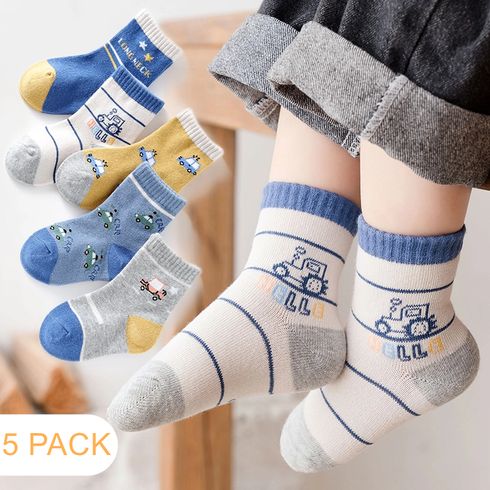 baby/bambino/bambino, confezione da 5 calzini con stampa di cartoni animati per ragazzi e ragazze