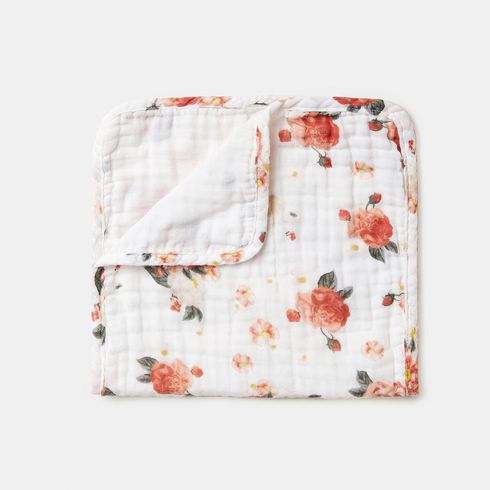 100% Cotton Muslin Baby Floral Pattern Burp Cloths