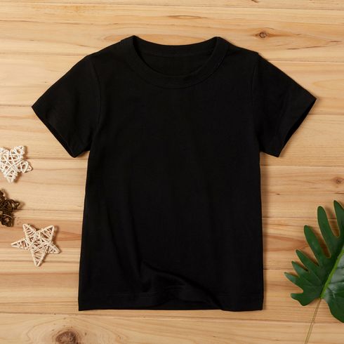 Toddler/Kid Solid Color Short-sleeve Cotton Tee
