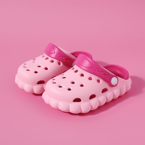 Toddler / Kid Two Tone Hollow Out Vented Clogs Pink big image 4