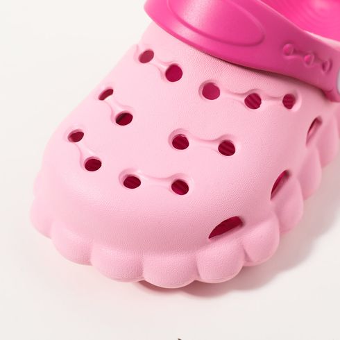 Toddler / Kid Two Tone Hollow Out Vented Clogs Pink big image 5
