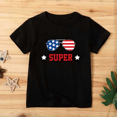 Independence Day Toddler/Kid Letter Print Cotton Short-sleeve Tee