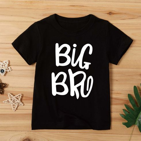 modisches Kurzarm-T-Shirt aus Baumwolle mit Buchstabenaufdruck für Kleinkinder/Kinder