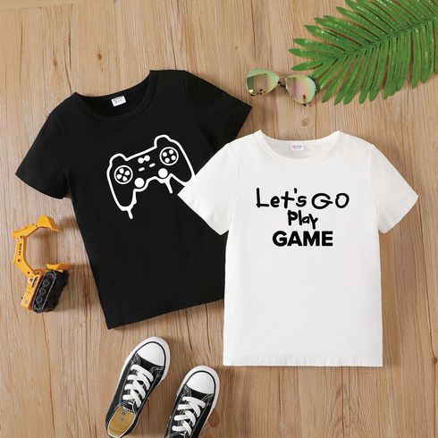 2-Pack Toddler/Kid Letter Print Short-sleeve Cotton Tee