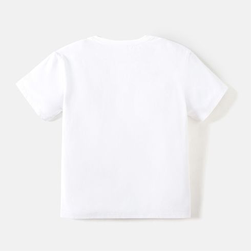 Go-Neat Resistente a manchas Conjuntos de roupa para a família Mãe e eu Letras Manga curta Tops Branco big image 17