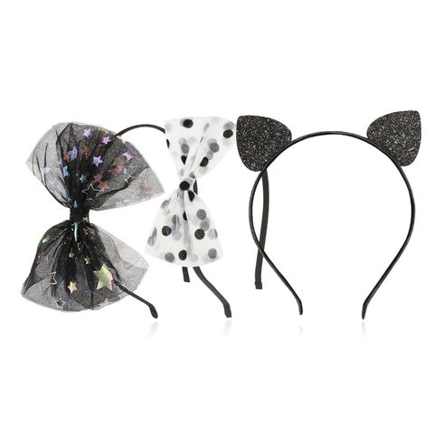 3-pack Black Headband Hair Hoop for Girl