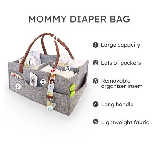 Large Cloth Storage Capacity Diaper Bag Foldable Baby Large Size Diaper Caddy