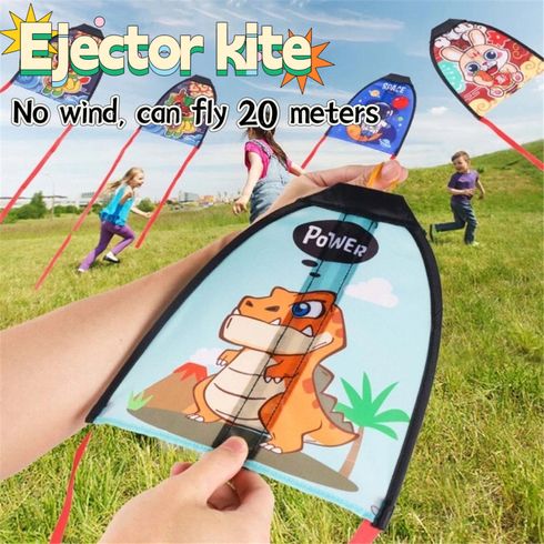 Outdoor Catapult Kite Kids Small Funny Outdoor Sports Toys Mini Slingshot Kites Thumb Ejection Kite Color-A big image 6