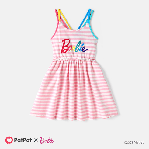Barbie Kleinkind/Kind Mädchen Streifen Baumwolle Unterkleid Farbstreifen big image 2