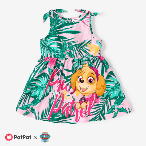 PAW Patrol Toddler Girl Floral Print Bowknot Sleeveless Dress