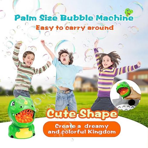 Small Dinosaur Electric Bubble Machine Color-A big image 4