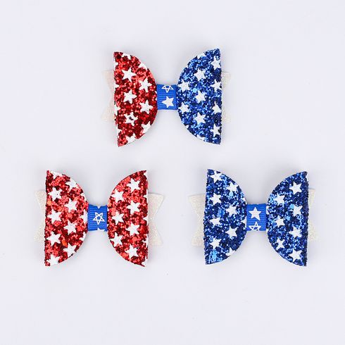 Toddler/Kid American Flag Bow Knot Hair Clips