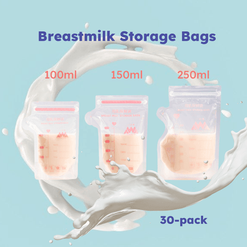 30-pack 100ML / 150ML / 250ML Breastmilk Storage Bags Breast Milk Preservation Bag Hygienically Pre-Sealed Self Standing Bag