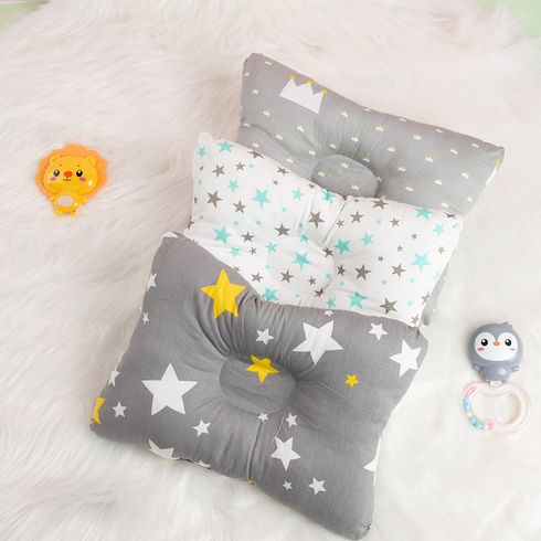 100% Cotton Baby Pillow Newborn Baby Anti Flat Head Baby Sleep Pillow Baby Bedding Sleep Positioner Support Pillow (25*19 cm/9.84*7.48inch 0-24 months)