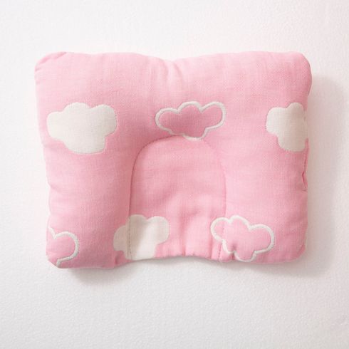 Baby Pillow Soft Breathable Baby Jacquard Head Shaping Pillow for 0-1Y Pink big image 2