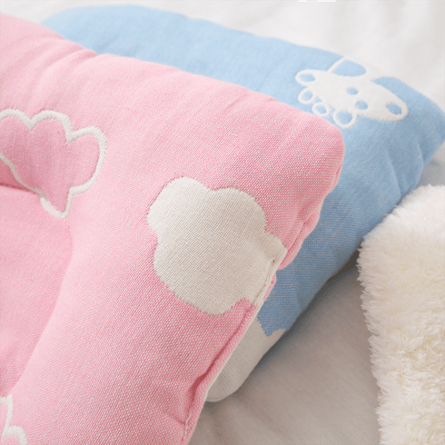 Baby Pillow Soft Breathable Baby Jacquard Head Shaping Pillow for 0-1Y Pink big image 3
