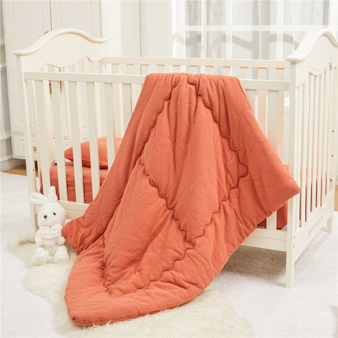 100% Cotton Muslin Baby Gear Includes Bib / Swaddling Blanket / Crib Sheet / Single Layer Quilt / Burp Cloth / Pillow / Washcloth