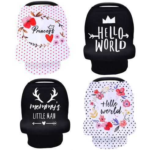 Baby Letter Print Travel Car Seat Cover