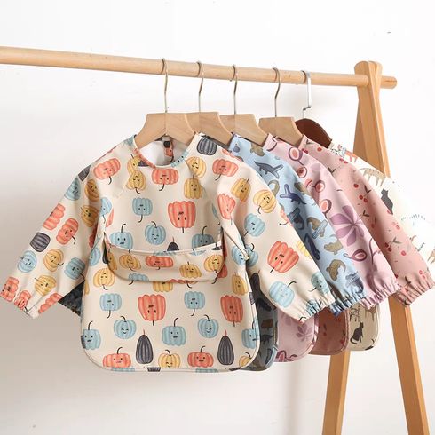 Mess Proof Baby Bib, Cute Long Sleeve Bib Outfit, Waterproof Bibs for Toddlers, Baby Smock