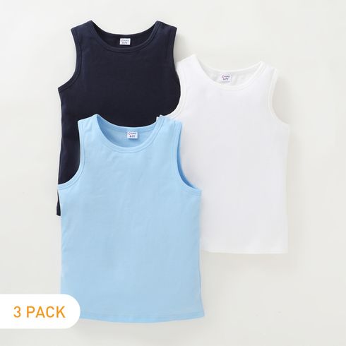 3-pack Solid Tank Top for Toddlers and Kids