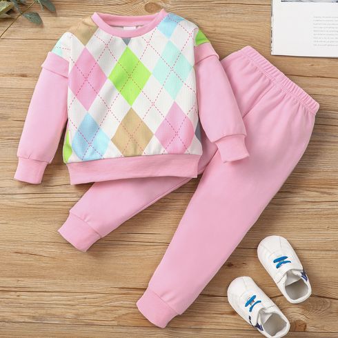 2 Stück Kleinkinder Damen Lässig Sweatshirt-Sets
