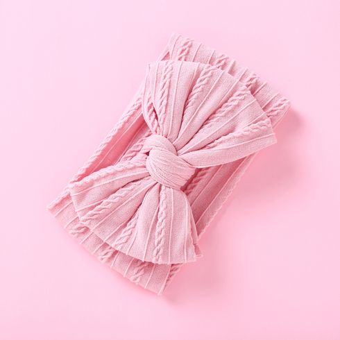 Solid Bowknot Hairbands for Girls Pink big image 1