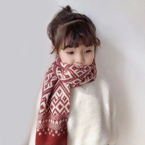Toddler / Kid Colorblock Knitted Scarf