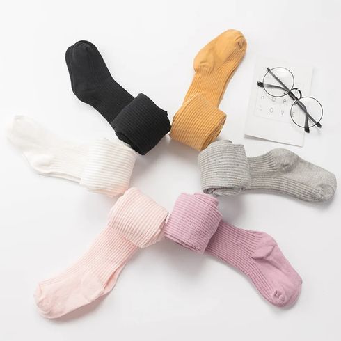 Baby / Toddler Plain Ribbed Tights Pantyhose White big image 5