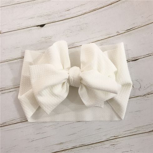Solid Bowknot Headband for Girls White big image 1