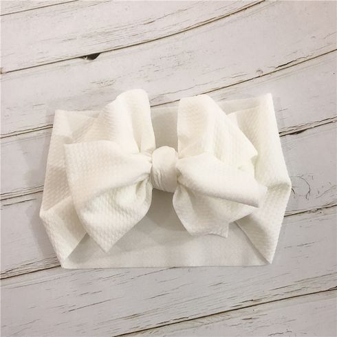 Solid Bowknot Headband for Girls White big image 4