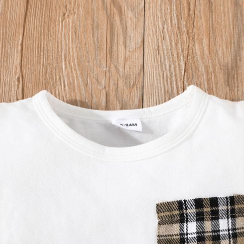 2 pezzi Neonato Ragazzo Casual Manica corta Set neonato Bianco big image 4