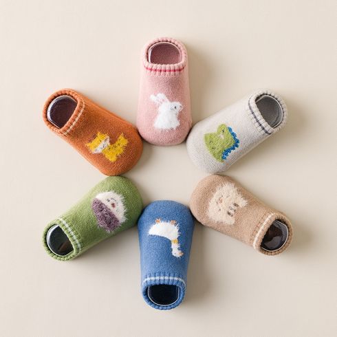 flauschige Socken mit Cartoon-Tiergrafik für Babys/Kleinkinder