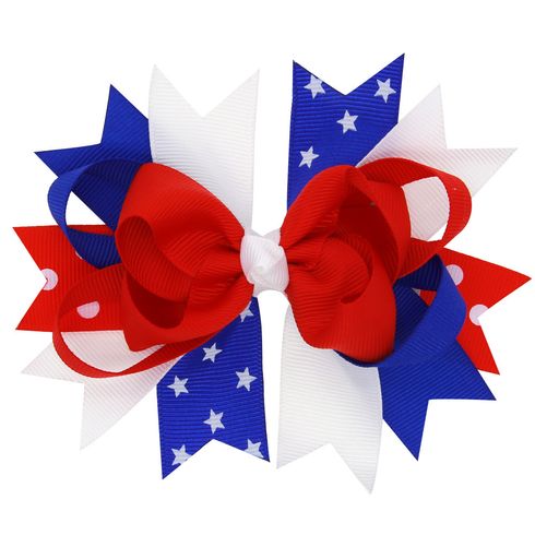 Baby/Toddler Bow Knot Hair Clips for United States Independence Day Multi-color big image 1