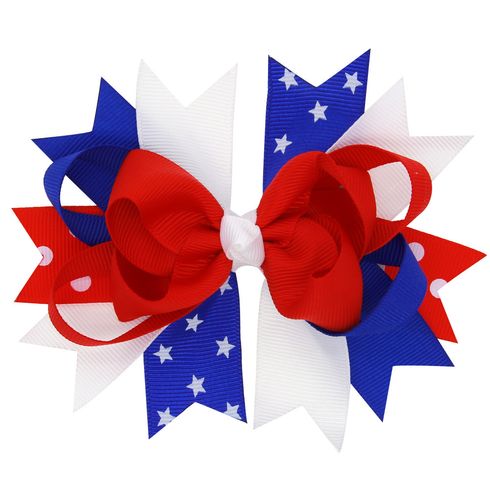 Baby/Toddler Bow Knot Hair Clips for United States Independence Day Multi-color big image 2