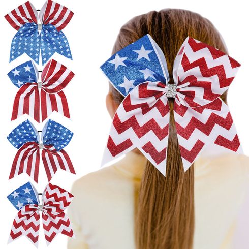 Toddlers/Kids Independence Day Bow Hair Ties Color-A big image 3