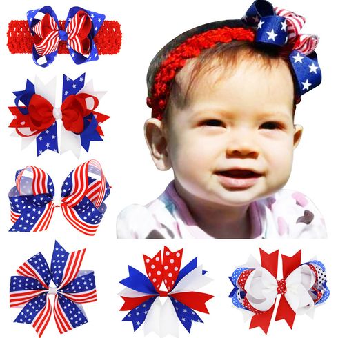 Baby/Toddler Bow Knot Hair Clips for United States Independence Day