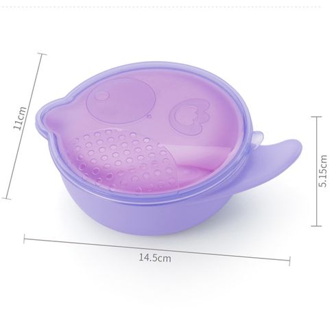 Mash and Serve Bowl for Babies Toddlers Portable Detachable Dinnerware with Spoon & Lid Pink big image 5