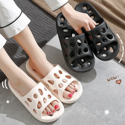 Shower Slippers Hollow Out Quick Drying Non-Slip Bathroom EVA Slides