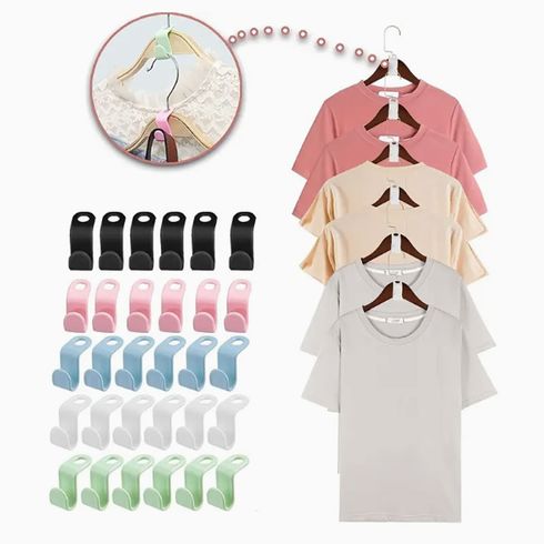 10/30pcs Clothes Hanger Connector Hooks Hanger Extender Clips Cascading Hanger Hooks for Wardrobe Space Saver and Organizer Closets