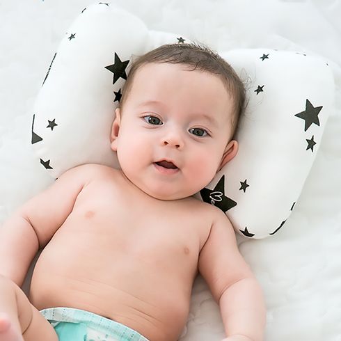 100% Cotton Baby Newborn Sleeping Pillow to Help Prevent and Treat Flat Head Syndrome