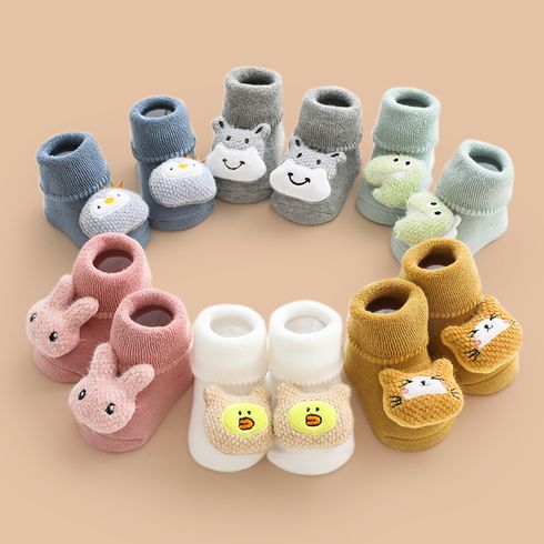 Baby / Toddler Cute Cartoon Animal Thermal Socks White big image 3