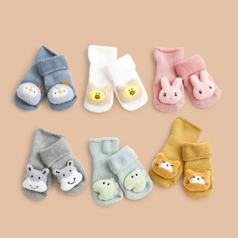 Baby / Toddler Cute Cartoon Animal Thermal Socks White big image 4