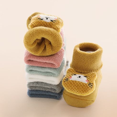 Baby / Toddler Cute Cartoon Animal Thermal Socks White big image 5