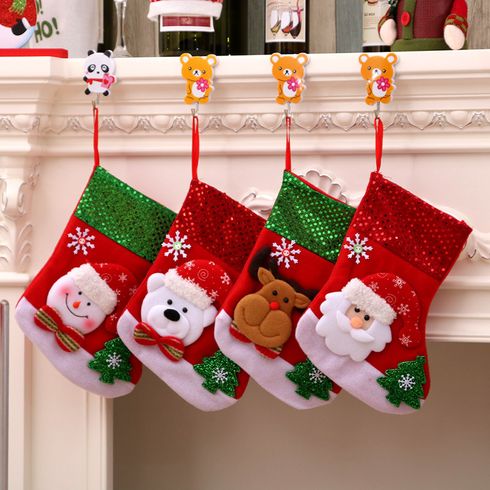 Christmas Hanging Stockings Santa Claus Elk Socks Xmas Holiday Party Decor