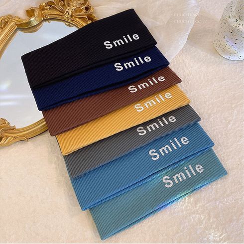 Women Letter Print Yoga Sports Knitted Headband