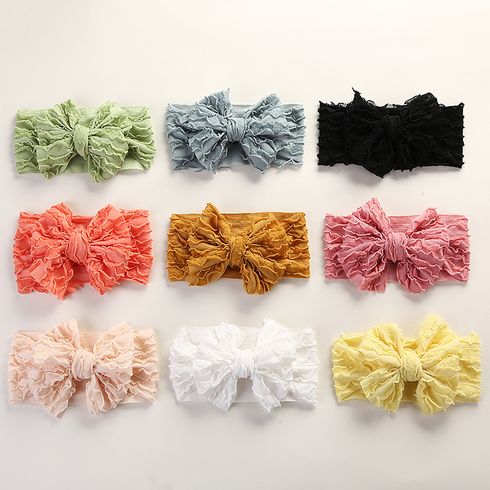 Solid Textured Bow Headband for Girl