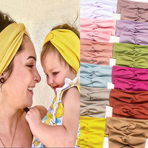 2-pack Solid Cross Striped Headband for Mom and Me